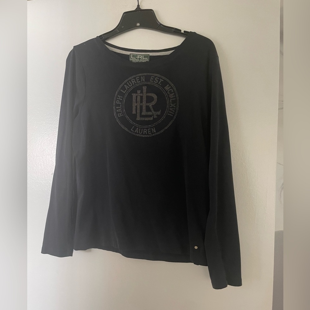 Ralph Lauren Black Graphic Logo Tee